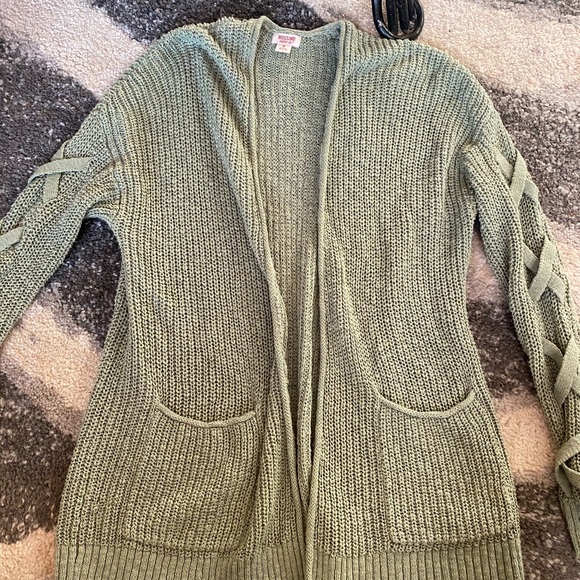 sage green cardigan sweater